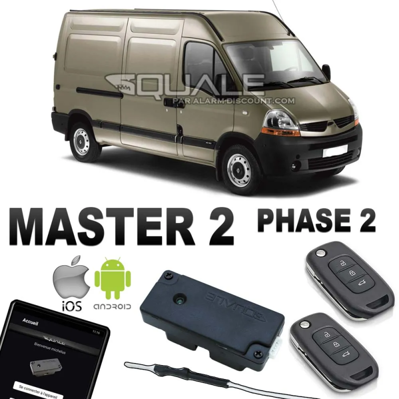 Kit Clé de désactivation + 2 Clés télécommandes pour Renault Master 2 phase 2 SQUALE - 1