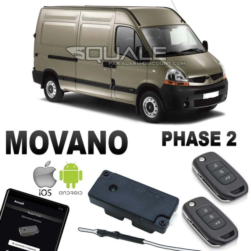 Kit Clé de désactivation + 2 Clés télécommandes pour Opel Movano phase 2 SQUALE - 1