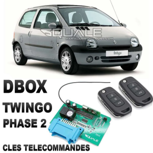 DBOX Anti démarrage + 2 clés télécommandes pour Twingo 1 phase2 de 1999 à 2001 SQUALE - 1