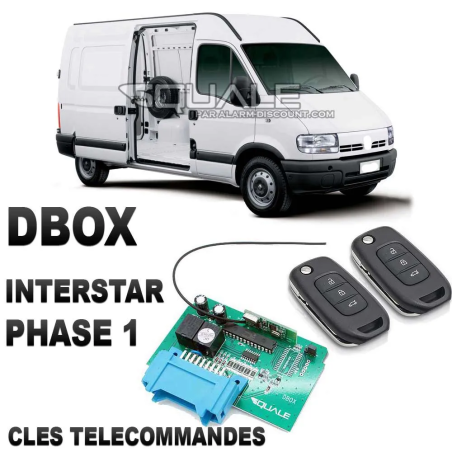 DBOX Anti démarrage + 2 clés télécommandes pour Nissan INTERSTAR phase 1 jusqu'à 2003 SQUALE - 1