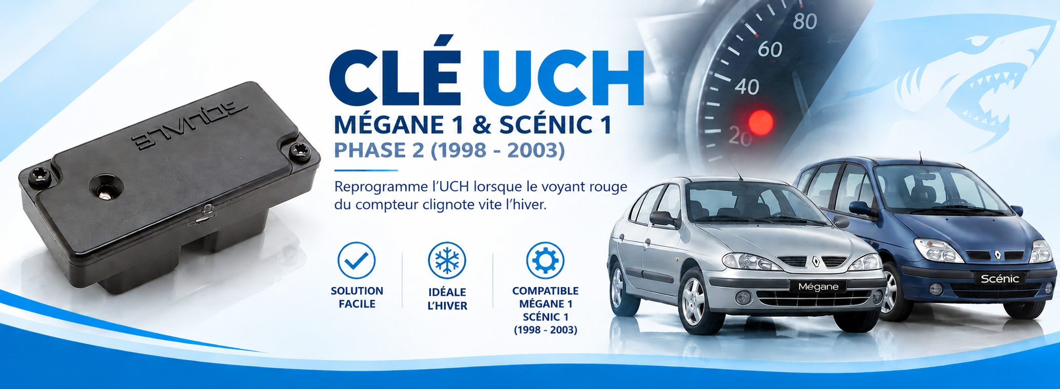 Clé UCH megane et scenic 1 phase 2